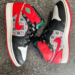 ugly Christmas sweater kicks. Kid grows so fast did not wear them much.